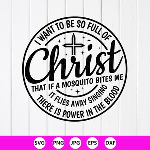 Mosquito Bites Christ SVG: Funny Sarcastic Christian Gift, Cut files for Cricut (Digital Download) image 1