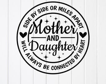 SVG Madre e Hija: Diseño de amor familiar, archivos de corte para Cricut, diseños de sublimación (descarga digital)