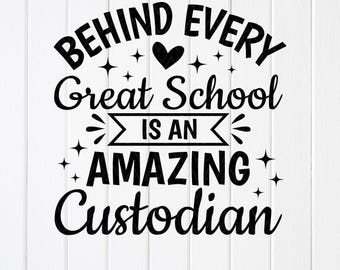 Custodian Appreciation SVG: School Janitor Gift,Cut files for Cricut, Sublimation Designs (Digital Download)