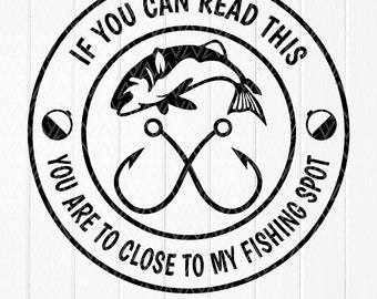 Calcomanía para coche con un divertido lugar de pesca: regalo para pescadores, archivos de corte para Cricut, diseños de sublimación (descarga digital)