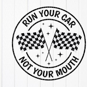 口ではなく車を走らせろ SVG:Racing Lover、Cricut ファイル、昇華転写 (デジタルダウンロード)