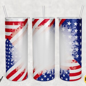 20oz Skinny Tumbler American Flag PNG Sublimation Design,  USA Personalize Tumbler Wrap ,20oz Wrap Tumbler Png, PNG File Digital Download