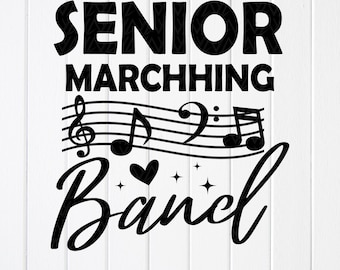 Senior Marching Band SVG: Band Mom Shirt Design, Halvtidsshow, Cricut-filer (digital nedladdning)
