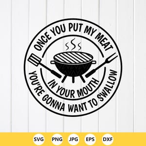 SVG divertido de parrilla de barbacoa: Cita atrevida sobre barbacoa, archivos de corte para el Día del Padre (descarga digital)