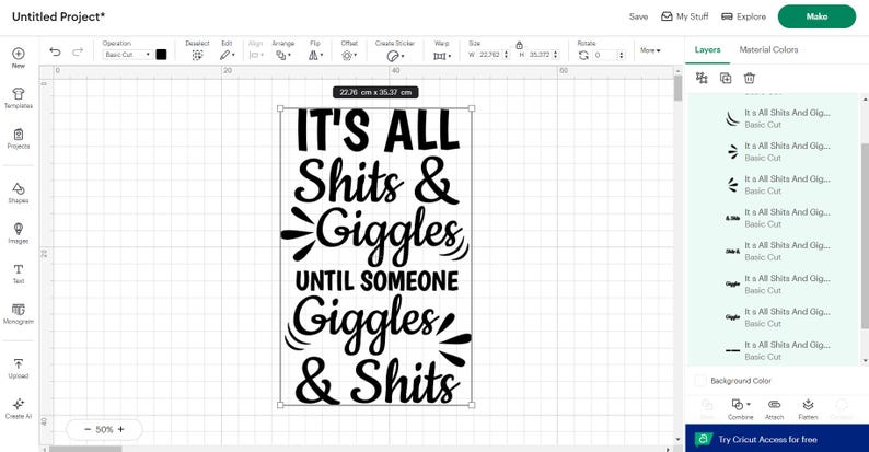 Funny Bathroom Sign SVG : It's All Shits & Giggles, Restroom Quotes, Cricut files (Digital Download) image 2
