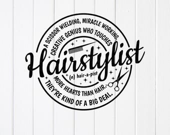 Définition de coiffeur SVG : conception de chemise de barbier, fichier Cricut (téléchargement numérique)