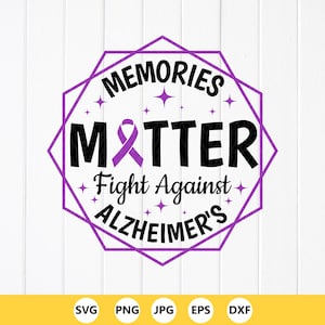 Alzheimer&#39;s Awareness SVG: Memories Matter Design (Digital Files for Cricut)