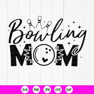 Bowling Mama SVG, Bowling svg, Spieltag svg, Sport Mom svg, Bowling Mom Shirt svg, Mom Life svg, Bowling Ball svg, Instant Download-Datei für Cricut