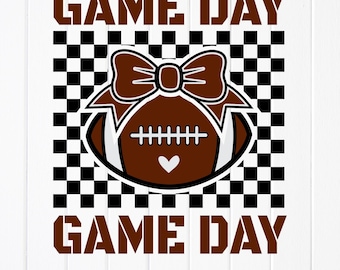Game Day Football Mom SVG: Touchdown Season, Sports Mama,Cut files for Cricut,Sublimation Designs(Digital Download)