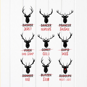 Kerst Hertenjacht, Rendier vlees svg, Jager Kerstmis, Hertenvlees, Jacht Rendieren, Kerstmis Svg, Digitale Bestanden Instant Download Voor Cricut