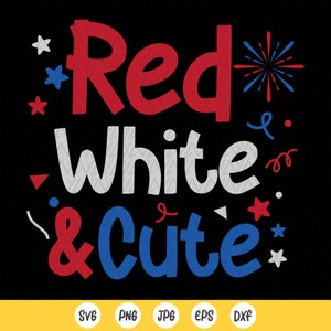 7 月 4 日の SVG、赤と白のかわいい SVG、7 月 4 日の SVG、花火の SVG、愛国的なシャツの SVG、アメリカの SVG、Cricut 用のファイルの即時ダウンロード