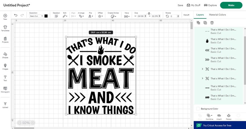 I Smoke Meat And I Know Things SVG PNG: BBQ Grilling Design (Digital Download) image 2