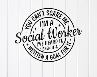 Lustiger Sozialarbeiter SVG Design: Wertschätzung Geschenk, Cricut Schnitt Datei (digitaler Download)
