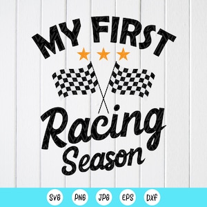 Meine erste Rennsaison SVG, Baby Ankündigung svg, Racing Strampler svg, neues Baby Geschenk, 1. Rennsaison svg, Sofortiger Download-Dateien für Cricut