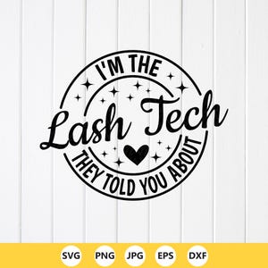 Lash Tech SVG PNG: Eyelashes Beautician Design ,Cricut files(Digital Download)