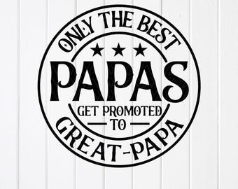 Promoted to Papa SVG, Pregnancy Announcement (Digital Download)