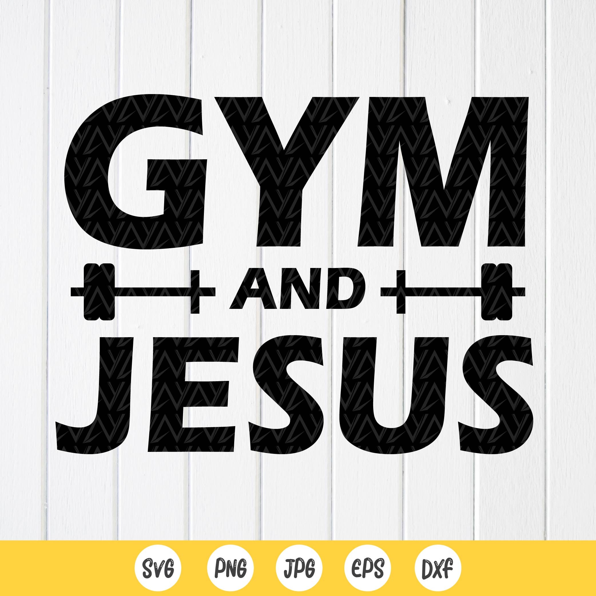 Gym and Jesus Svg: Christian Workout Design,cut Files for Cricut ...