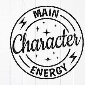Personagem principal Energy SVG, presente de amor próprio, autocuidado svg, svg motivacional, citação positiva, citação engraçada svg, arquivo de download instantâneo para Cricut