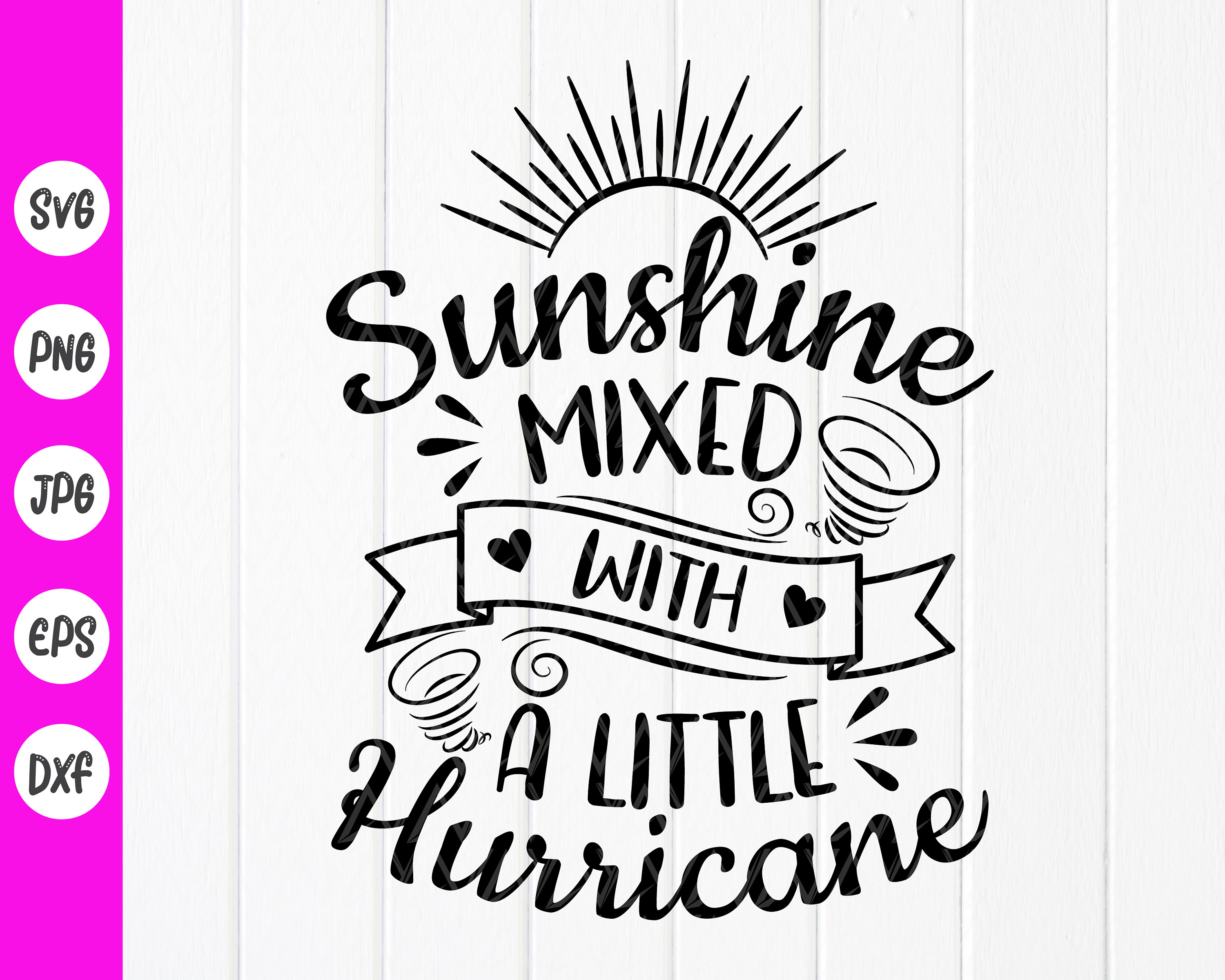 Sunshine Mixed With A Little Hurricane SVG Toddler Girl Svg - Etsy