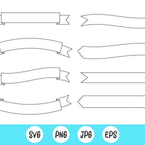 Ribbon svg,banner svg,ribbon banner svg, Instant Download files for Cricut
