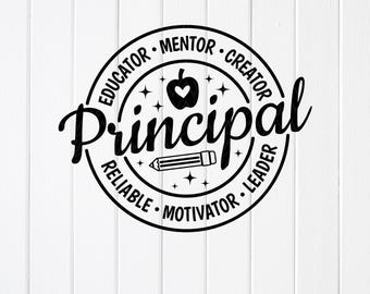SVG de agradecimiento al director: Diseño de regalo para el personal escolar (descarga digital)