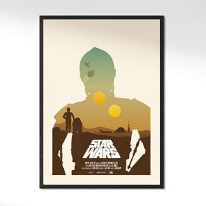 Star Wars Poster Art Print, Digital Wall Art, A New Hope, Fan Art, Disney, Premium Matte Paper Poster