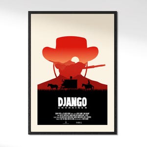 Django Unchained Art Print, Digital Wall Art, Quentin Tarantino, Fan Art, Premium Matte Paper Poster