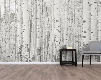 Aspen Tree Wallpaper Etsy