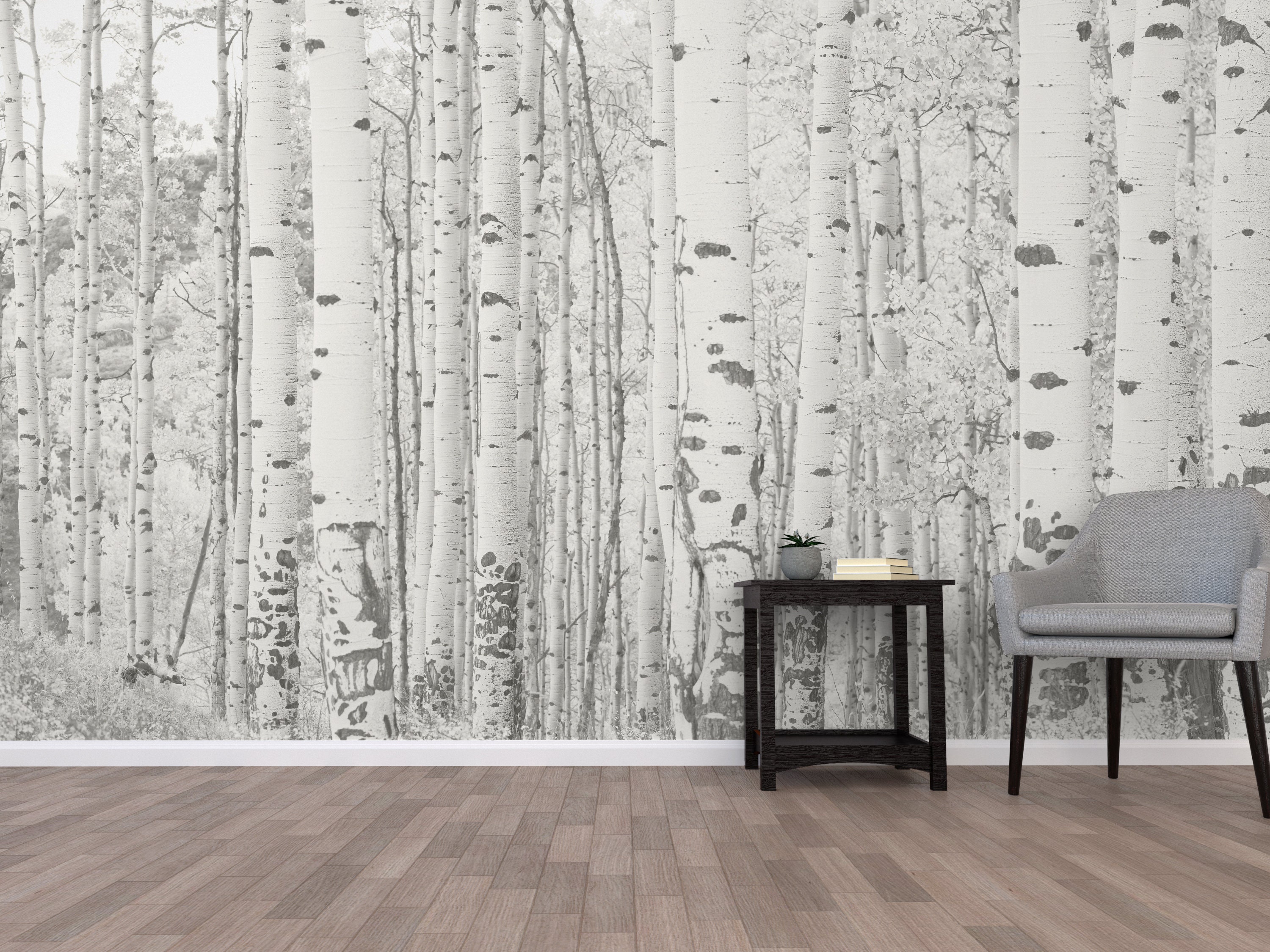 Colorado Birch Tree Aspens Wall Mural / Wallpaper Etsy