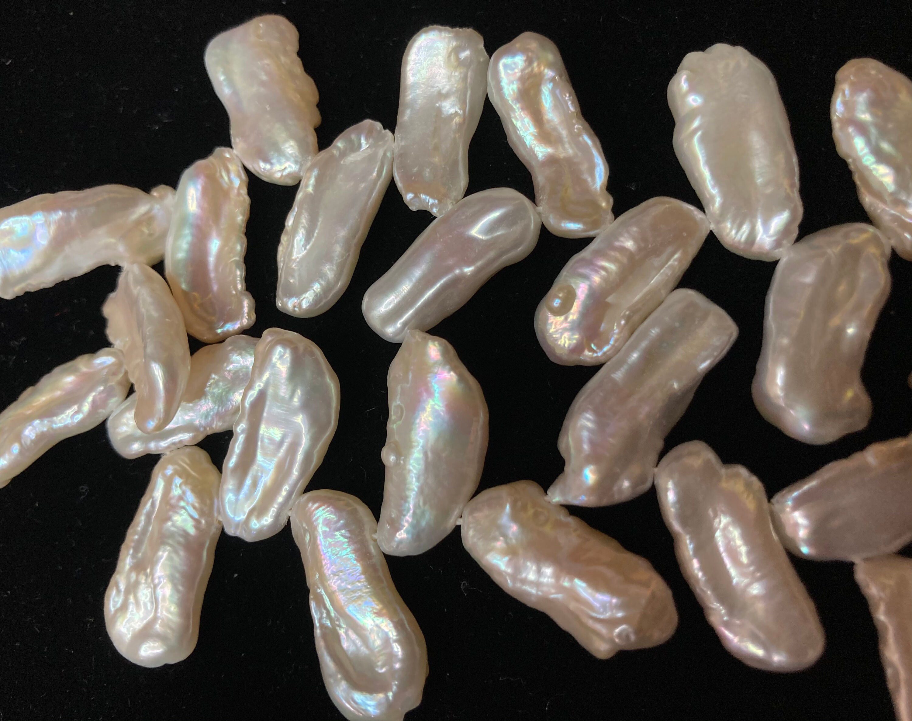 Biwa Pearls AAA 9 X 23 Mm Natural Ivory White Biwa Pearls Etsy UK