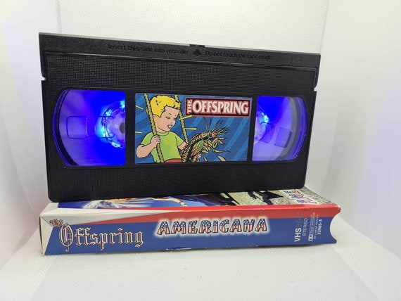 Retro VHS lamp THE OFFSPRING. Perfect for man cave, americana, gift for offspring fan, music lovers gift, pretty fly for a white guy, retro