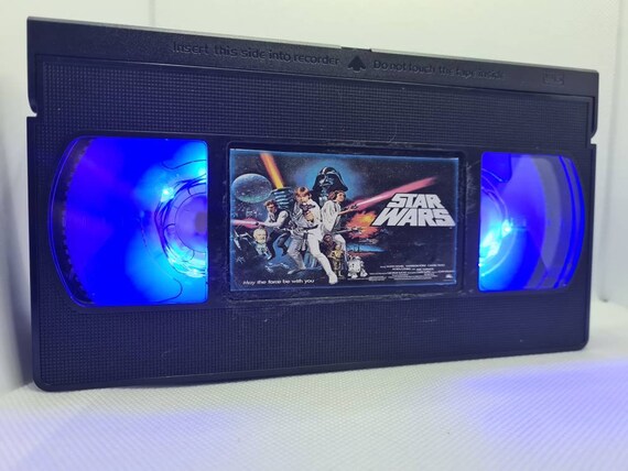 Retro VHS lamp STAR WARS. Perfect for man cave, movies, movie memorabilia, birthday gift for star wars fan, luke skywalker, birthday present