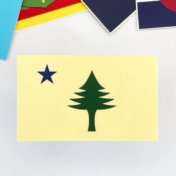 Maine Flag (1901) Sticker