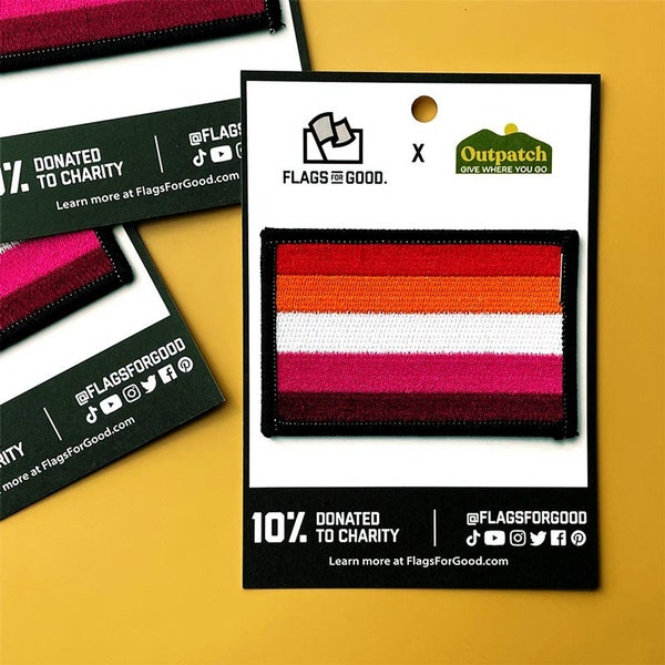 Lesbian Pride Flag Patch | Stick-on Flag Patch