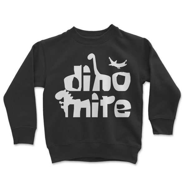 Dinomite Cute Gift Idea Adorable Mighty Little Dinosaur Prehistoric Dynamite Kid Cool Brachiosaurus Pterodactyl Roar Toddler Sweatshirt