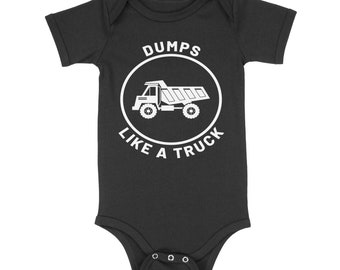 Details about  / Dump Truck Daddy/'s Helper Baby Bodysuit  Embroidered