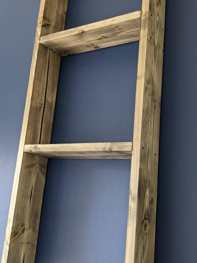 Ladder Shelf Rustic Farmhouse Style Etsy