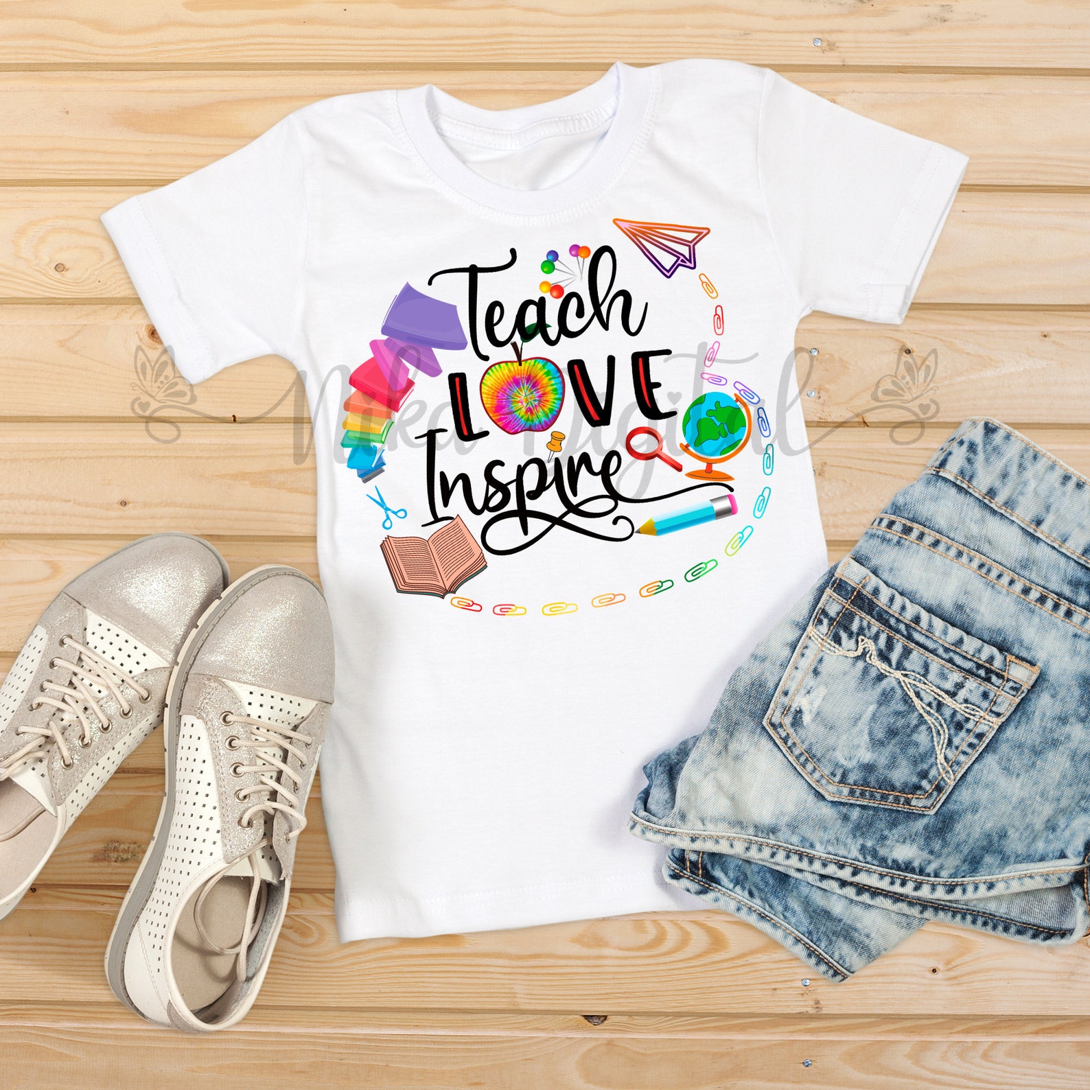 Teach Love Inspire Png Love Teacher Printable Teacher - Etsy