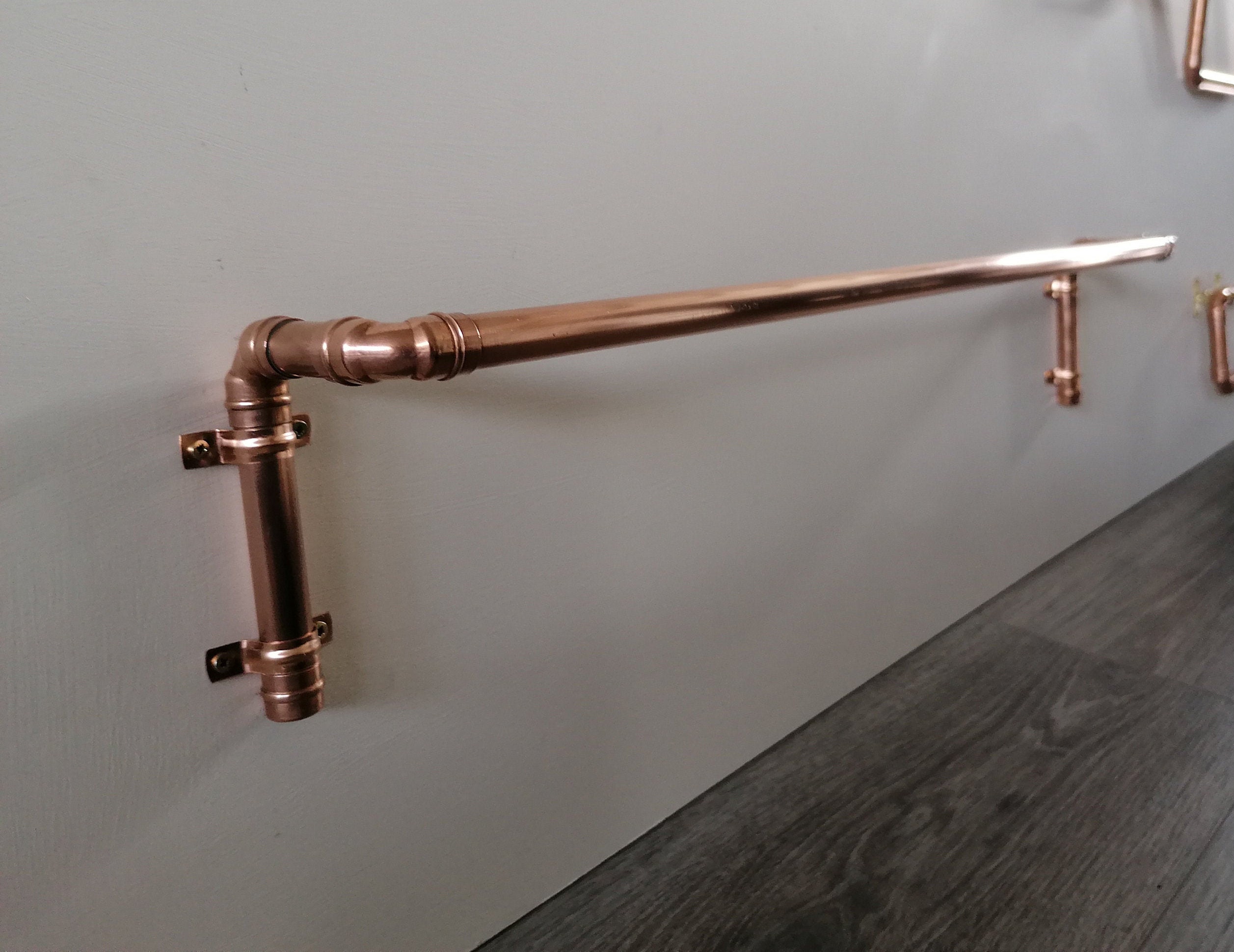 Handmade Copper Pipe Single Towel Rail Etsy