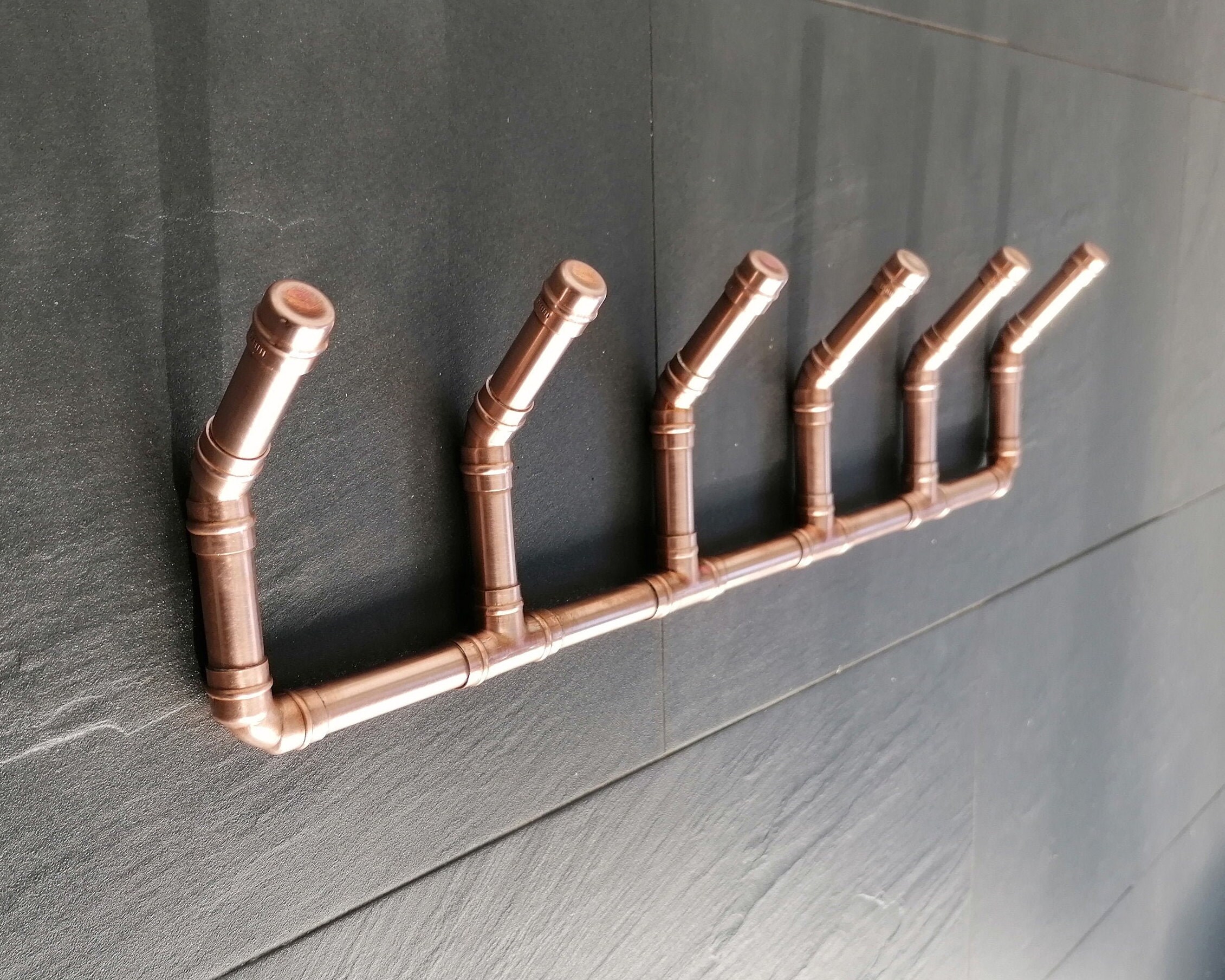 Copper Pipe Coat Hook Rail Handmade Etsy