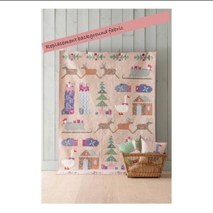 Alternative Background fabric: Tilda Hibernation Happy Holidays Quilt kit in Beige- 59in x 80in finished size quilt kit