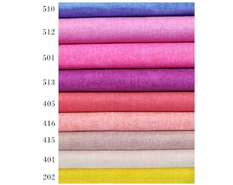 Solid Melange crafting cotton fabric by the meter