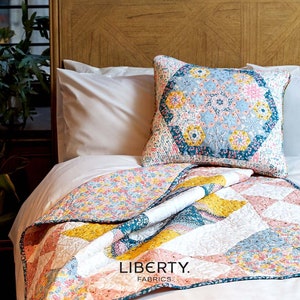 Liberty London Parks Collection- Head Over Hills  Quilt Kit-  48.5*48.5in finished size quilt kit and pattern- optional batting