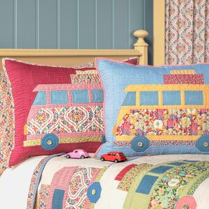 Tilda Wallflower Campervan Kuddkit - 4 alternativ - 22 tum x 17 tum färdig storlek kuddkit