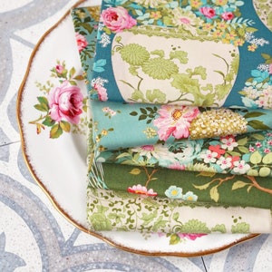 Tilda Chic Escape Green/Teal fabrics by the meter