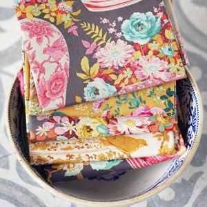 Tilda Chic Escape Grey/Mustard fabrics by the meter