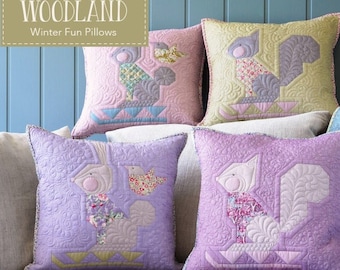 Tilda Woodland Winter Fun Pillows Kit- 16.75*16.5in finished size pillow kit and pattern-  optional binding and backing
