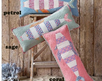 Tilda Cotton Beach Stripe Fish Pillow Kit- 24.5*11.5in finished size pillow kit and pattern