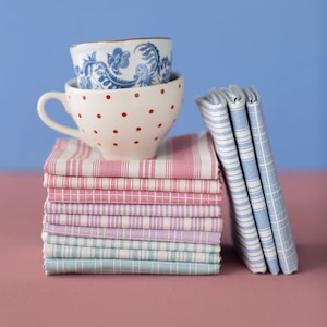 Tilda Tea Towel Basics Red/Plum fabrics by the meter