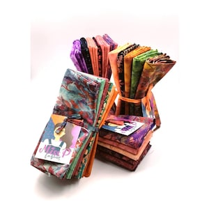 Bali hand died batiks- Fat quarter bundle- different combinations